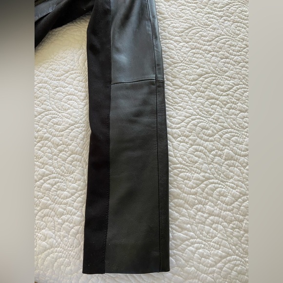 BCBGeneration Leather and Stretchy Knit Jacket Moto, Edgy, Street Style, Urban - Picture 4 of 10